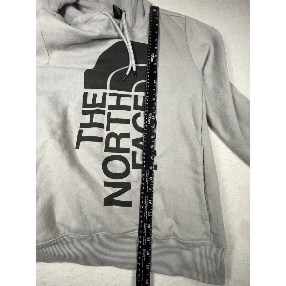 The North Face Hoodie Mens Small Gray Pullover Logo Sweatshirt